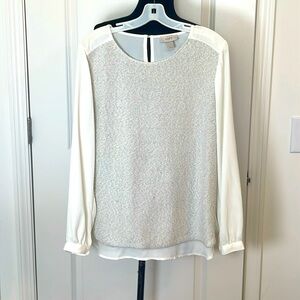 Loft Sweater w/Sheer Sleeves Size Medium